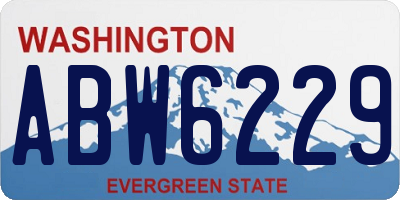 WA license plate ABW6229