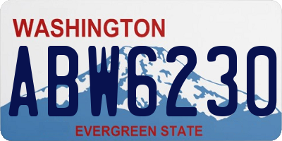 WA license plate ABW6230