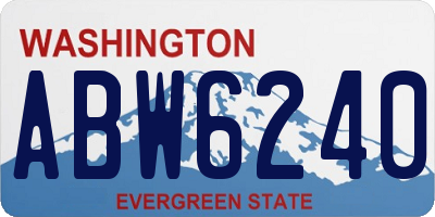 WA license plate ABW6240