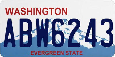 WA license plate ABW6243