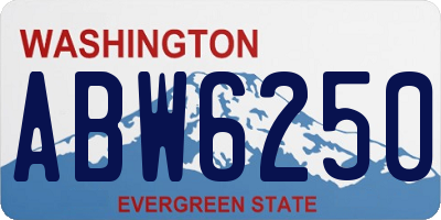WA license plate ABW6250