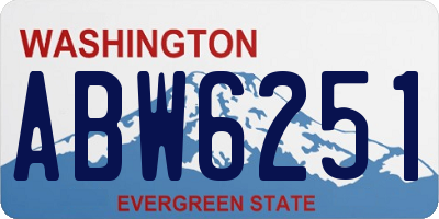 WA license plate ABW6251