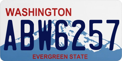 WA license plate ABW6257