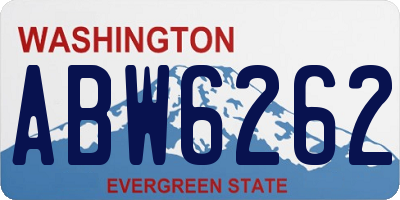 WA license plate ABW6262