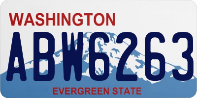 WA license plate ABW6263