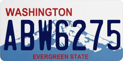 WA license plate ABW6275
