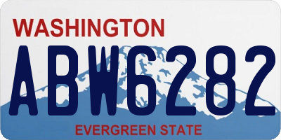 WA license plate ABW6282