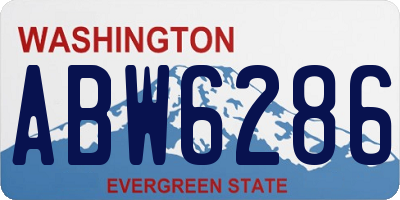 WA license plate ABW6286