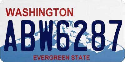 WA license plate ABW6287