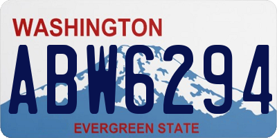 WA license plate ABW6294