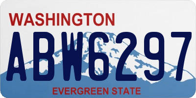 WA license plate ABW6297