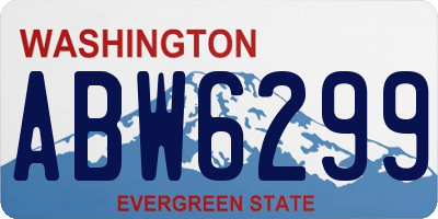 WA license plate ABW6299