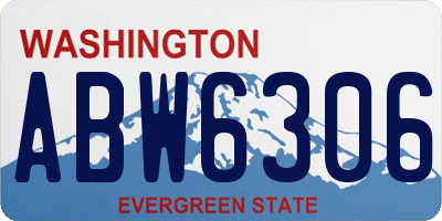 WA license plate ABW6306