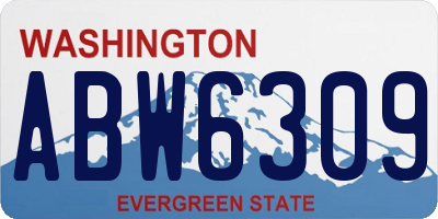 WA license plate ABW6309