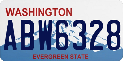 WA license plate ABW6328