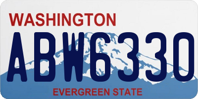 WA license plate ABW6330