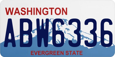 WA license plate ABW6336