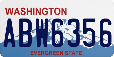 WA license plate ABW6356