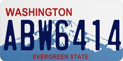 WA license plate ABW6414