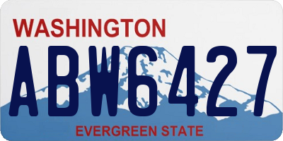 WA license plate ABW6427