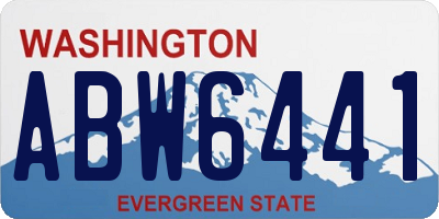 WA license plate ABW6441