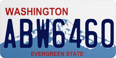 WA license plate ABW6460