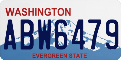 WA license plate ABW6479