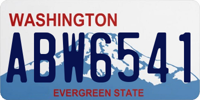 WA license plate ABW6541