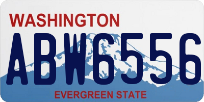 WA license plate ABW6556