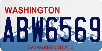 WA license plate ABW6569