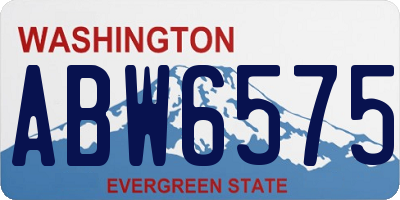 WA license plate ABW6575