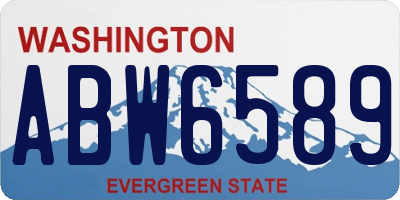 WA license plate ABW6589