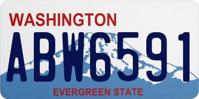 WA license plate ABW6591