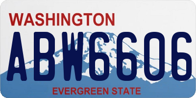 WA license plate ABW6606