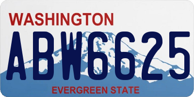 WA license plate ABW6625