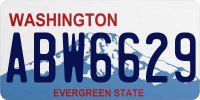 WA license plate ABW6629