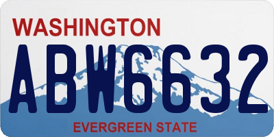 WA license plate ABW6632