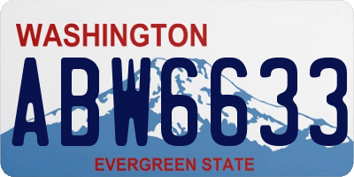 WA license plate ABW6633