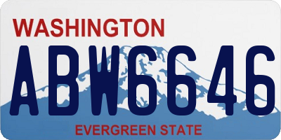 WA license plate ABW6646