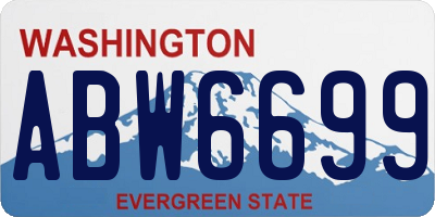 WA license plate ABW6699