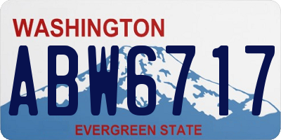 WA license plate ABW6717