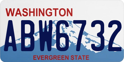 WA license plate ABW6732