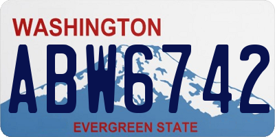 WA license plate ABW6742