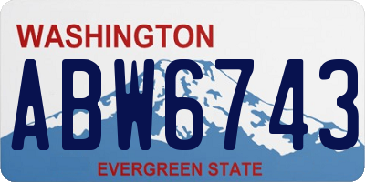 WA license plate ABW6743