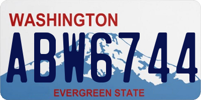 WA license plate ABW6744