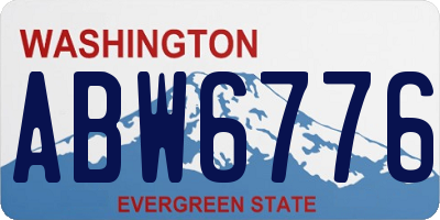 WA license plate ABW6776