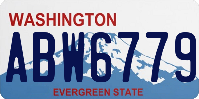 WA license plate ABW6779