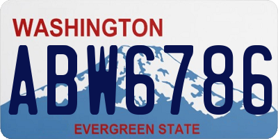 WA license plate ABW6786