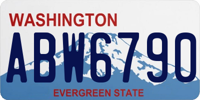 WA license plate ABW6790