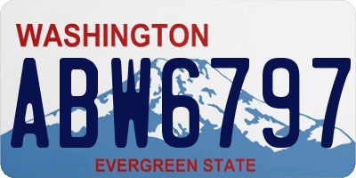 WA license plate ABW6797